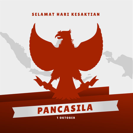 Vector Illustration Hari Kesaktian Pancasila 1 Oktoberのイラスト素材