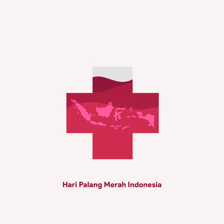 Hari Palang Merah Indonesia (Translation: Red Cross Day)のイラスト素材
