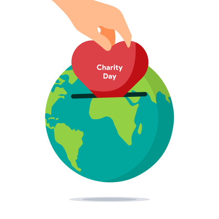 World International Charity Day Vectorのイラスト素材