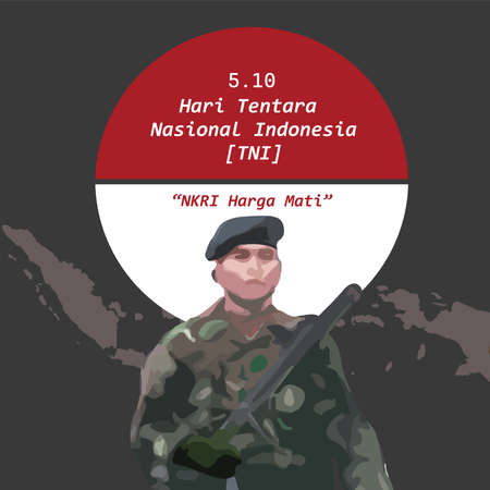 Indonesian National Army Day Vector Illustration (Ilustrasi Vektor Hari Tentara Nasional Indonesia)