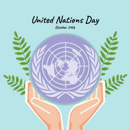 United Nations Day Vector Illustration (Ilustrasi vektor hari PBB)のイラスト素材