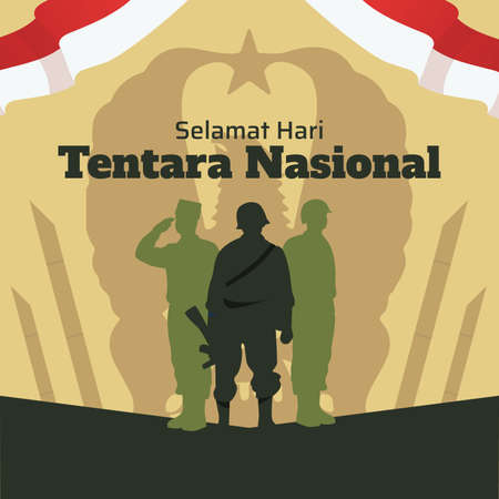 Illsutration for Indonesian Army Dayのイラスト素材