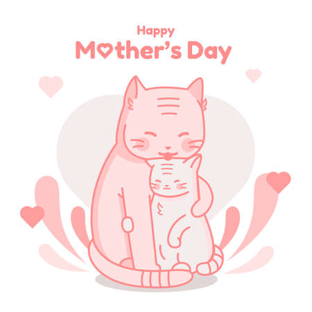 Vector Illustration for Happy Mother's Dayのイラスト素材