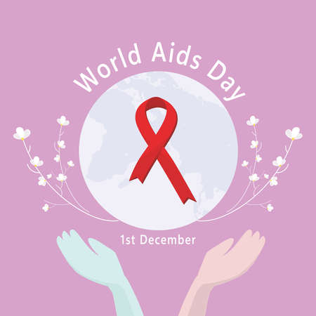 World Aids Day Vector Illustration (Vektor Ilustrasi Untuk Hari Aids Sedunia)