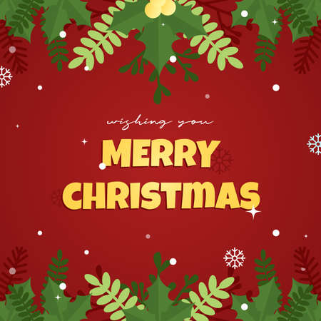Vector Illustration for Merry Christmas. Translate: Hari Natalのイラスト素材