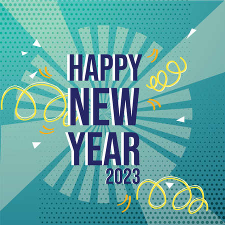 Happy New Year Vector Illustration (Ilustrasi Vektor Tahun Baru)