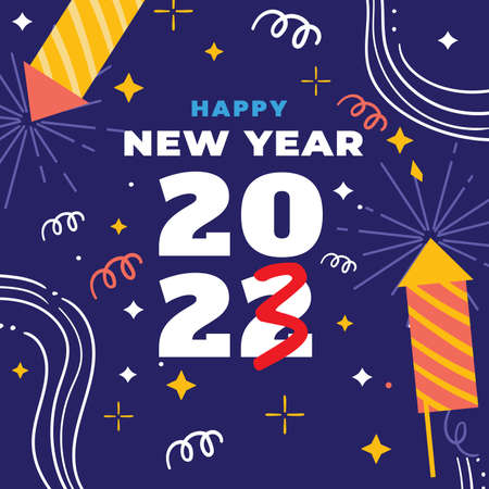 Illustration for Happy New Year 2023の写真素材