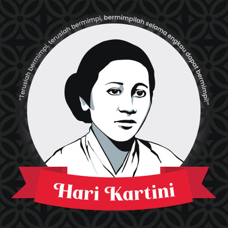 Kartini Day Vector Illustration (Selamat Hari Kartini)のイラスト素材