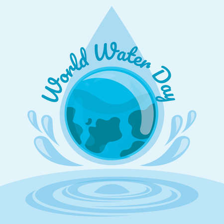 illustration of world water dayのイラスト素材