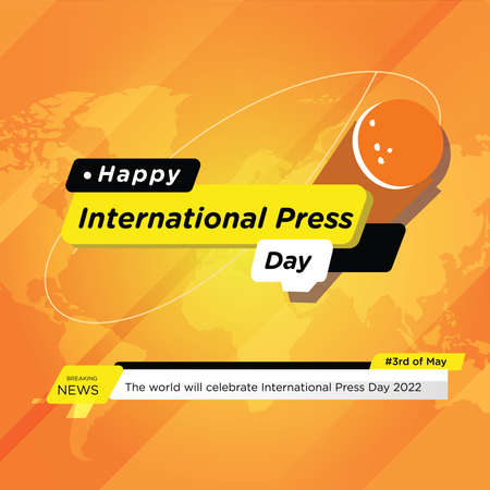 International Press Day Vector Illustration (Ilustrasi Vektor Hari Pers Internasional)のイラスト素材