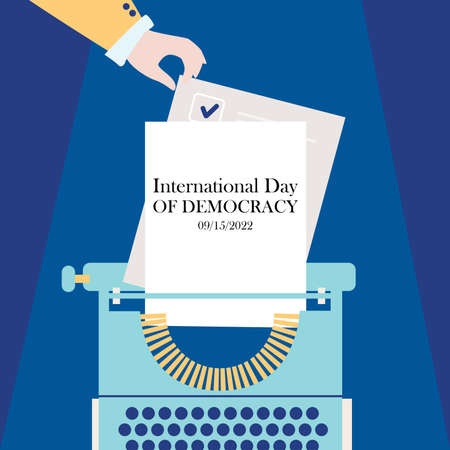 International Day of Democracy Vector Illustration (Ilustrasi Vektor Hari Demokrasi Internasional)のイラスト素材