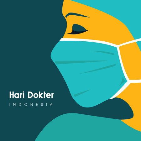 Indonesian Doctors Day Vector Illustrationのイラスト素材