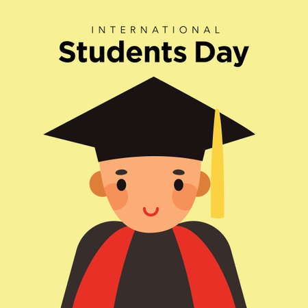 International Students Graduation Day Vector Illustrationのイラスト素材