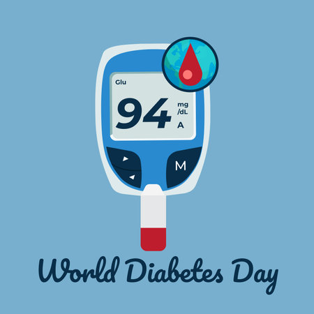 Illustration for world diabetes dayのイラスト素材