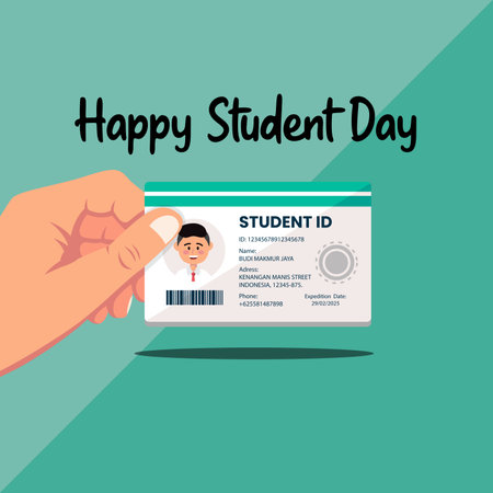 Illustration for happy student dayのイラスト素材