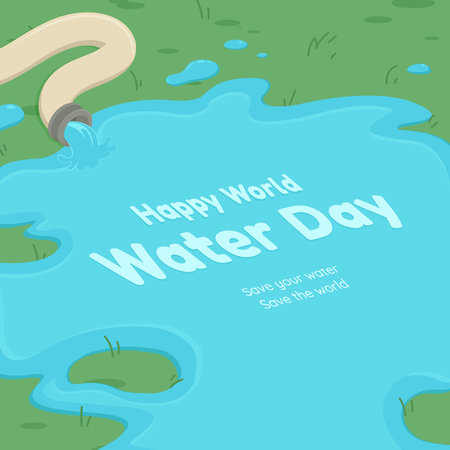 Vector Illustration for celebrating World Water Dayのイラスト素材