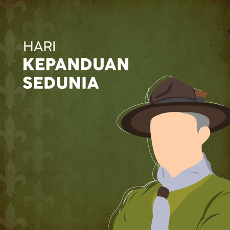 Hari Kepanduan Sedunia Greeting Cardの写真素材