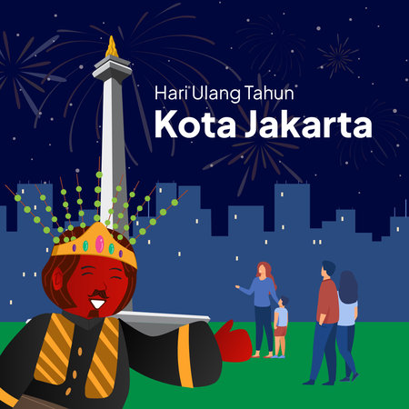 HUT Jakarta City Greetings Cardの写真素材