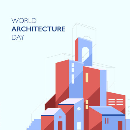 World Architecture Day. Vector Illustration. World Architecture Day. World Architecture Day.の写真素材