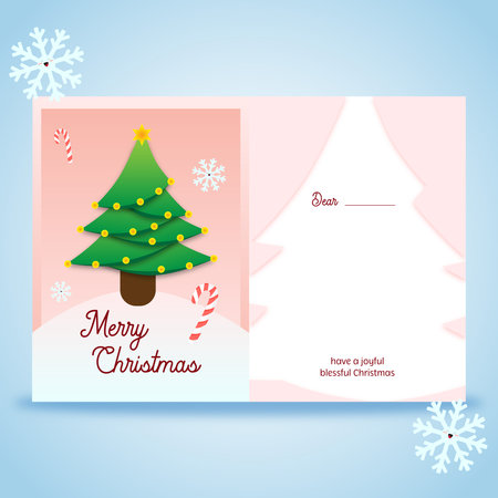 Merry Christmas and Happy New Year Greeting Card. Vector illustrationのイラスト素材