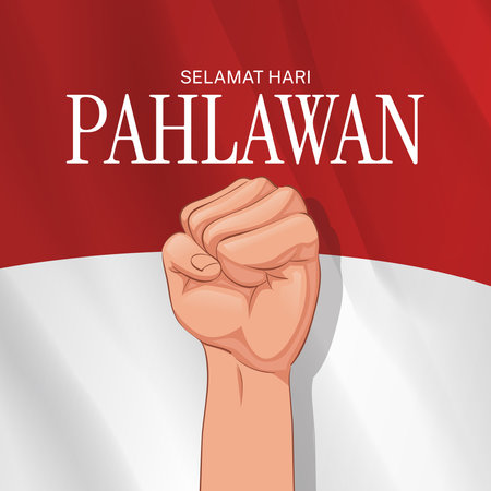 Hari Pahlawan Indonesia means The Commemoration of Indonesian Independence Fightersの写真素材