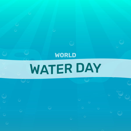 World Water Day Vector Illustration. Suitable for greeting card, poster and bannerの写真素材