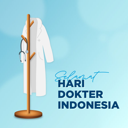 Vector illustration of a background for World Doctor's Day with a stethoscope.のイラスト素材