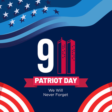 9 11 Patriot Day. Vector illustration.のイラスト素材