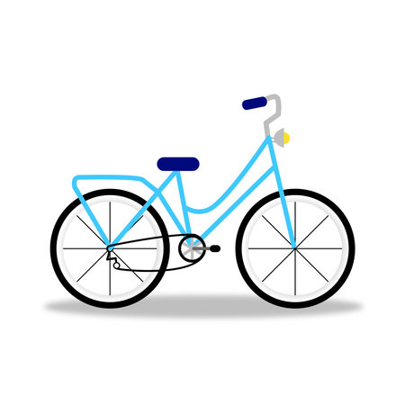 Bicycle icon on white background. Vector illustration. Eps 10.のイラスト素材