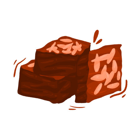 Vector illustration of Fudgy Browniesの写真素材