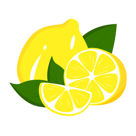 Lemon fruit icon. Flat illustration of lemon fruit vector icon for web designのイラスト素材