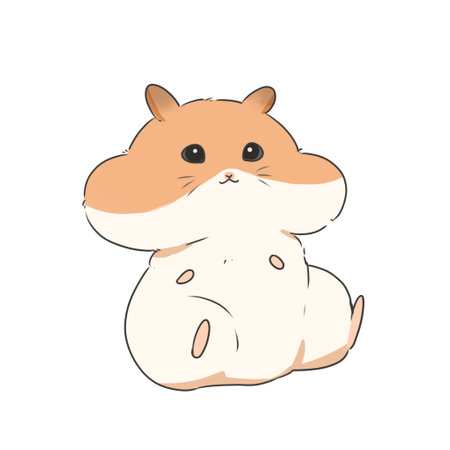 Cute Illustration Hamster Hand Drawn Illustrationの写真素材