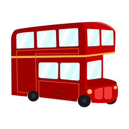 Double Decker Bus Illustration Isolated Vectorのイラスト素材