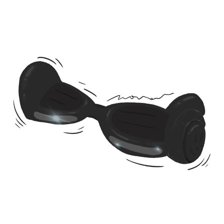 Handsfree Hoverboard Illustration Isolated on White