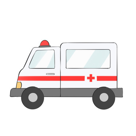 Ambulance car icon. Flat illustration of ambulance car icon for web designの写真素材
