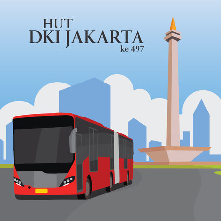 Selamat hari ulang tahun jakartaのイラスト素材