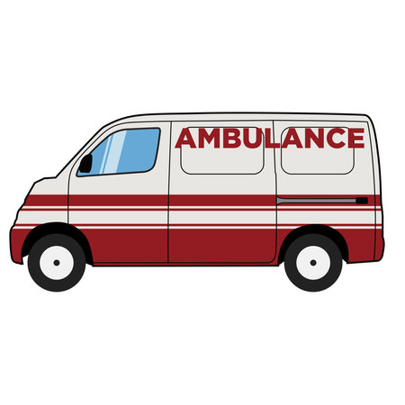 ambulance car vector illustration graphicのイラスト素材