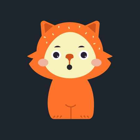 Funny Fox Cartoon for Kidsのイラスト素材