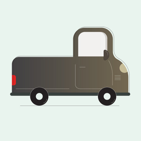 Minimalist illustration of pick up carのイラスト素材