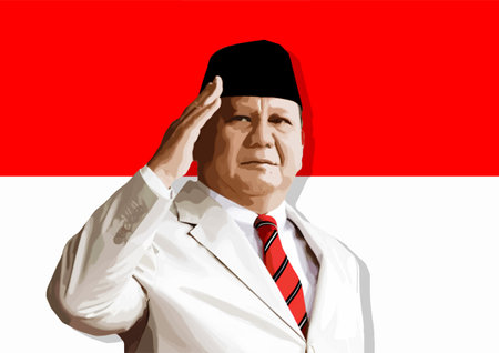 simple prabowo subianto vector illustration graphicのイラスト素材