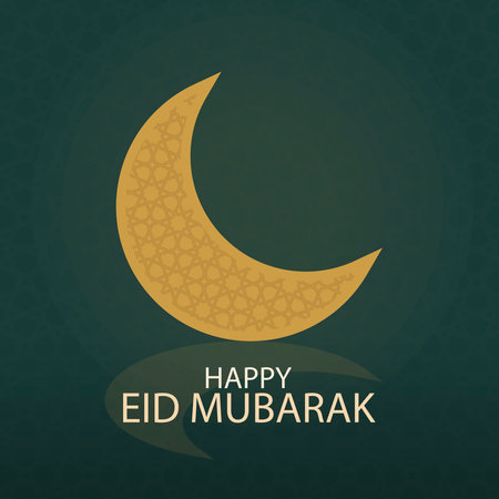 simple eid mubarak gretings vector illustrationのイラスト素材