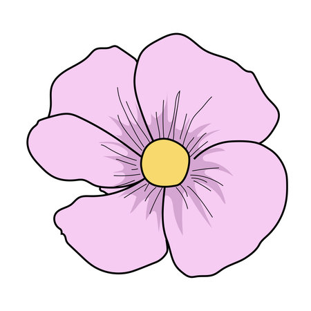 simple purple flower vector illustration graphicのイラスト素材