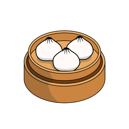 simple dumpling vector illustration graphicのイラスト素材