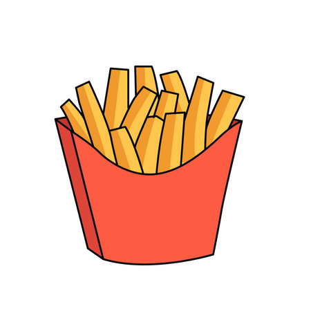 simple french fries vector illustration graphicのイラスト素材