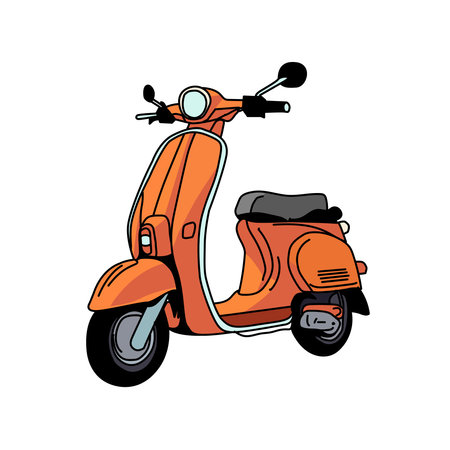 simple scooter vector illustration graphicのイラスト素材