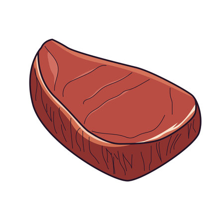 simple beef steak vector illustration graphicのイラスト素材