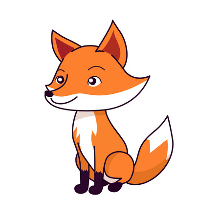 simple fox vector illustration graphicのイラスト素材