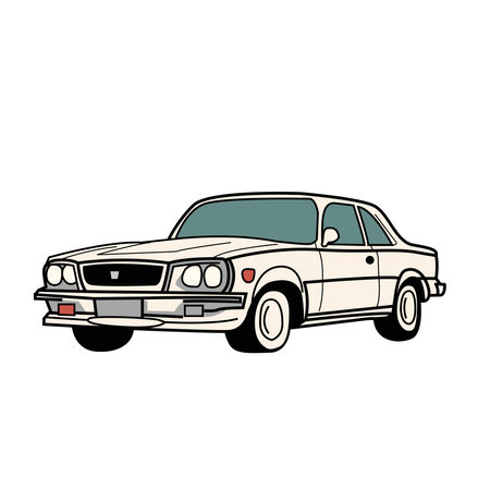 retro car vector illustration graphicのイラスト素材