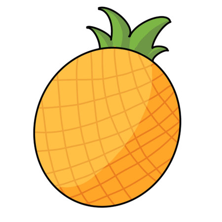 Pineapple fruit icon. Cartoon illustration of pineapple fruit vector icon for webの写真素材