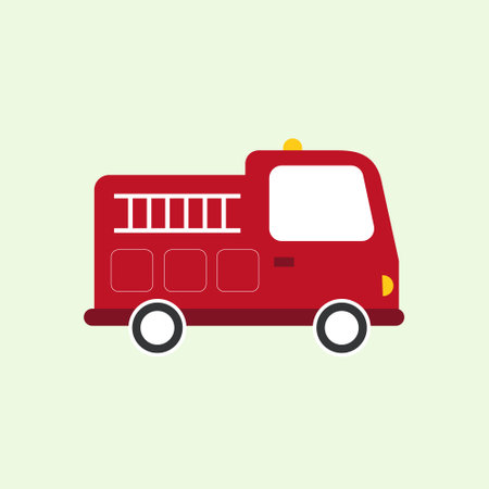Minimalist Illustration of red car policeのイラスト素材